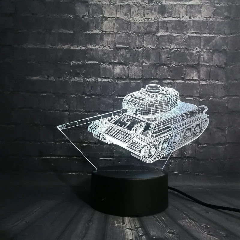 Panzer 3D Lampe mit Farbwechsel bis zu 7 Farben