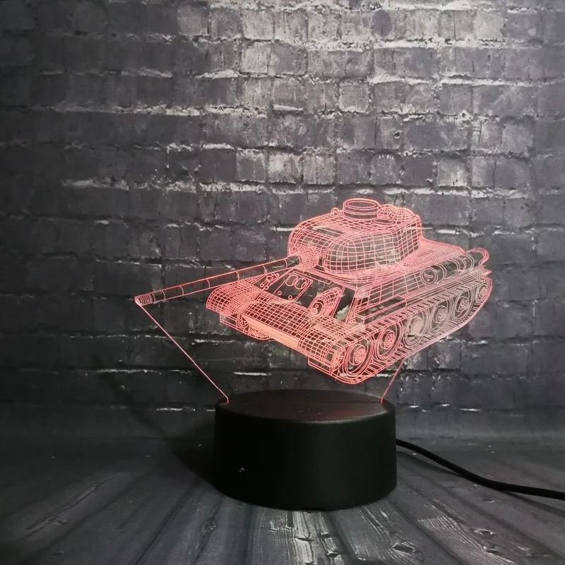 Panzer 3D Lampe mit Farbwechsel bis zu 7 Farben