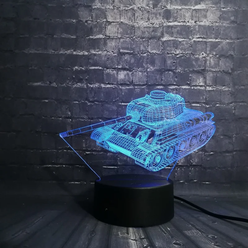 Panzer 3D Lampe mit Farbwechsel bis zu 7 Farben