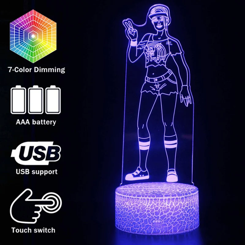 Fortnite Season 9 Beach Bomber Nachttischlampe mit 3D Effekt