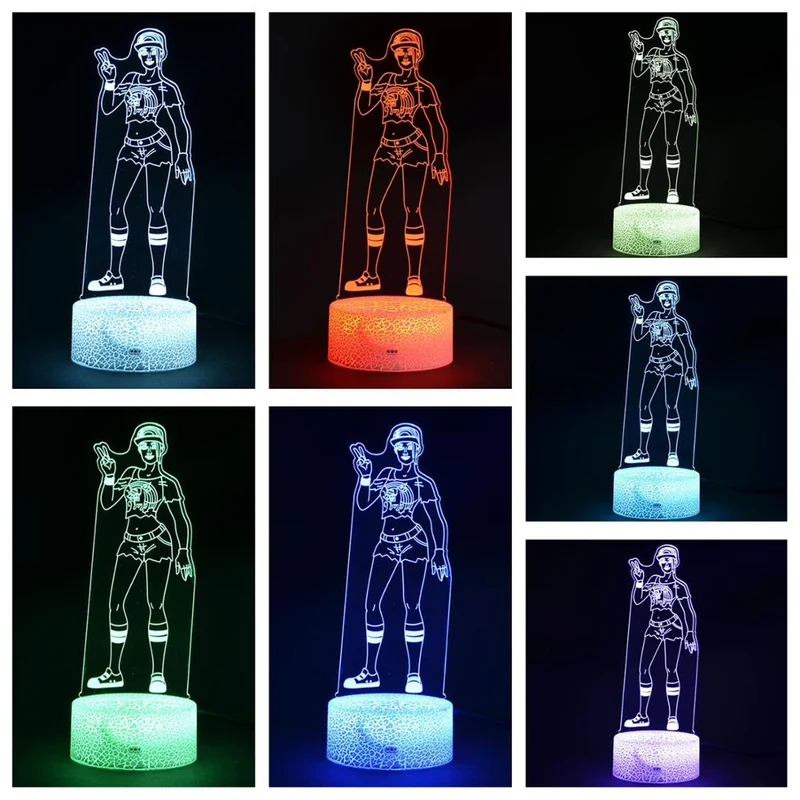 Fortnite Season 9 Beach Bomber Nachttischlampe mit 3D Effekt