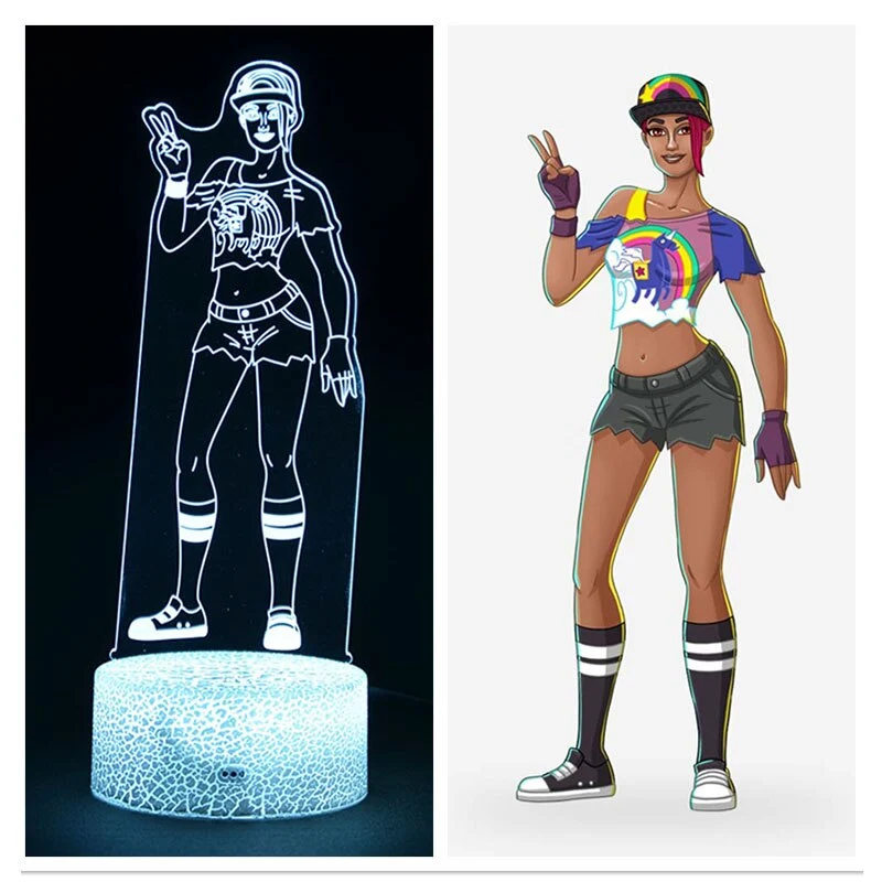 Fortnite Season 9 Beach Bomber Nachttischlampe mit 3D Effekt