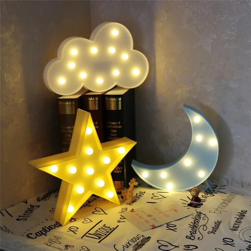 Nachtlichter für das Kinderzimmer - Mond, Stern, Wolke uvm.