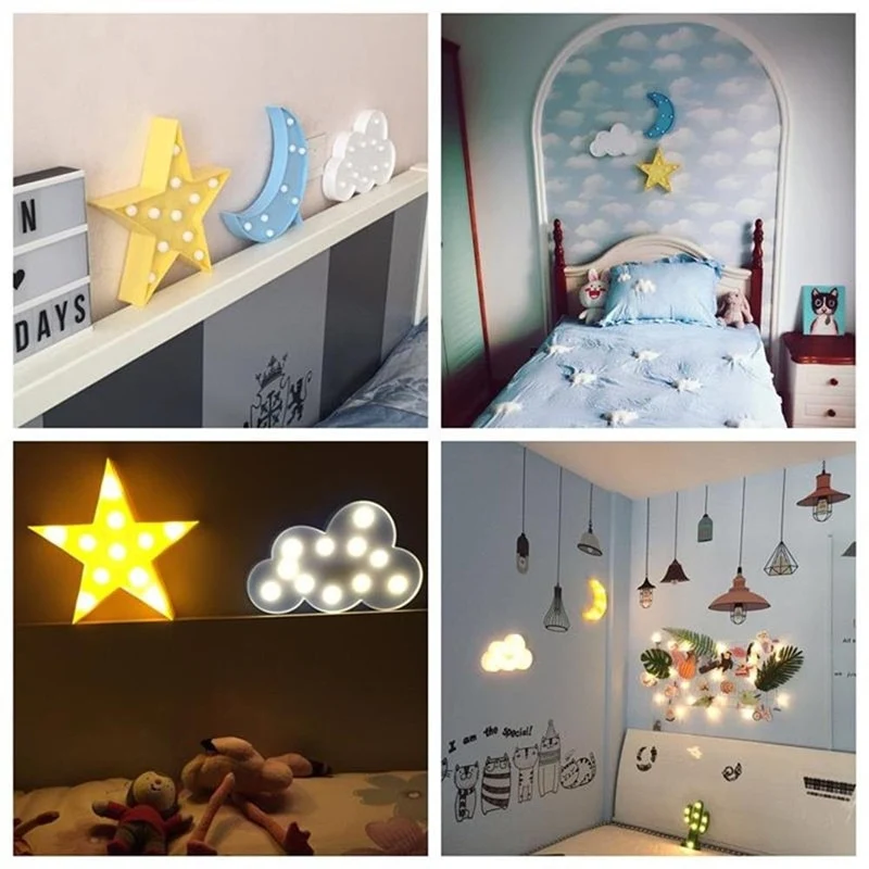 Nachtlichter für das Kinderzimmer - Mond, Stern, Wolke uvm.