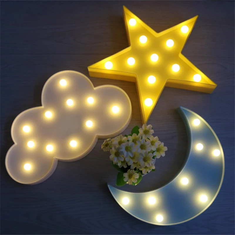 Nachtlichter für das Kinderzimmer - Mond, Stern, Wolke uvm.