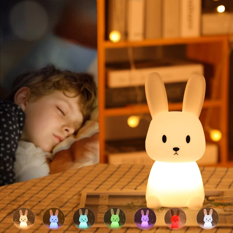 Zuckersüßes Hasen Nachtlicht für Kinder