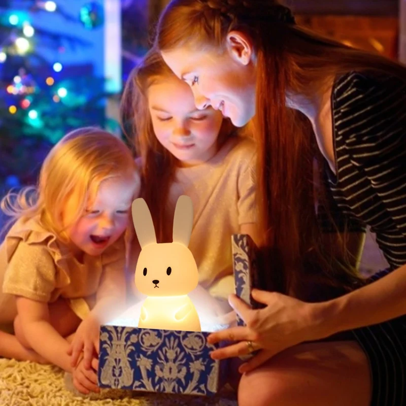 Zuckersüßes Hasen Nachtlicht für Kinder