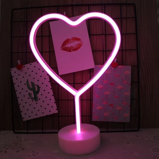 Neon Licht LED USB Lampe in verschiedenen Motiven