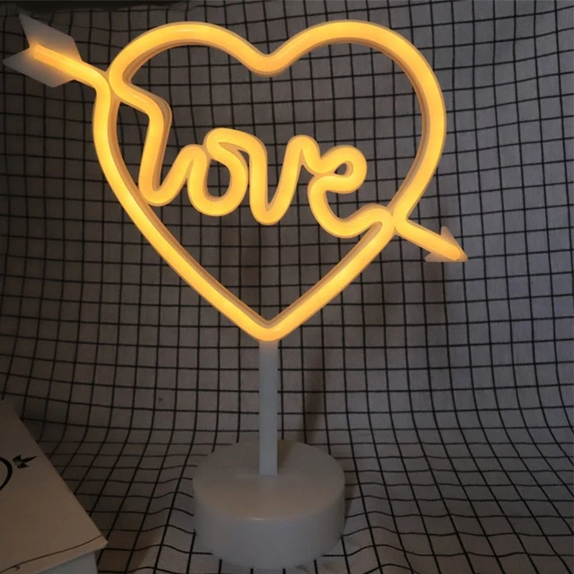 Neon Licht LED USB Lampe in verschiedenen Motiven