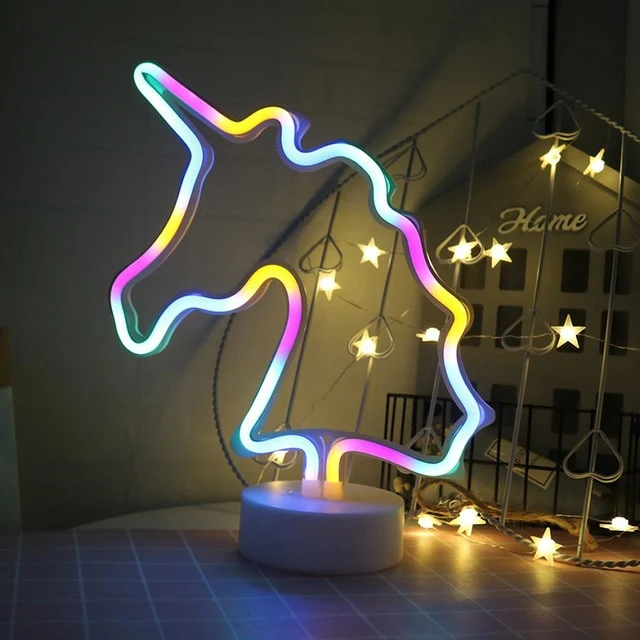 Neon Licht LED USB Lampe in verschiedenen Motiven