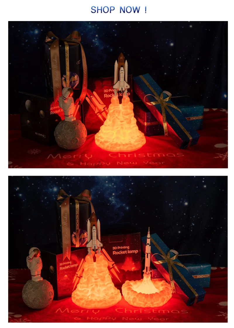 Saturn V Lampe, Nachtlicht, Tischlicht, Nachtlampe, Raketen Lampe, Deko
