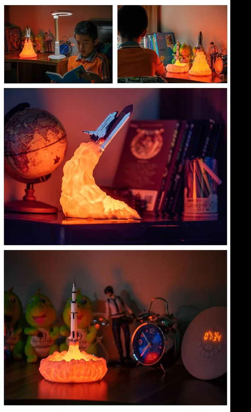 Space Shuttle Nacht Licht, Lampe, Tischlampe, Nachtlampe