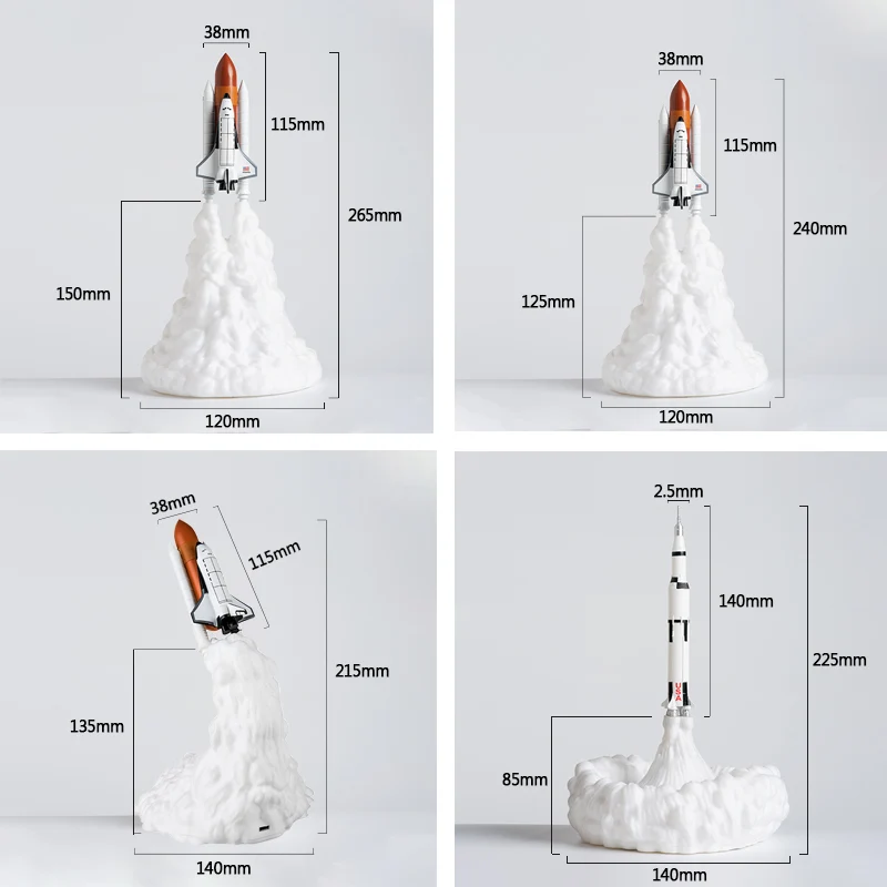Space Shuttle Nacht Licht, Lampe, Tischlampe, Nachtlampe