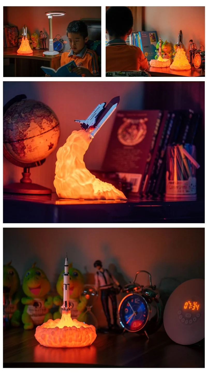 Space Shuttle Lampe, Nachtlicht, Tischlampe, Nachtlampe