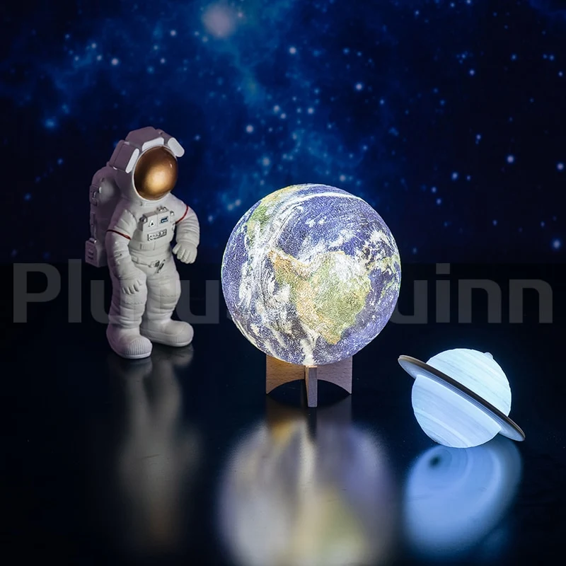3D Erde Lampe, Nachtlicht, Nachtlampe, Tischlampe mit Farbwechsel 16 Farben