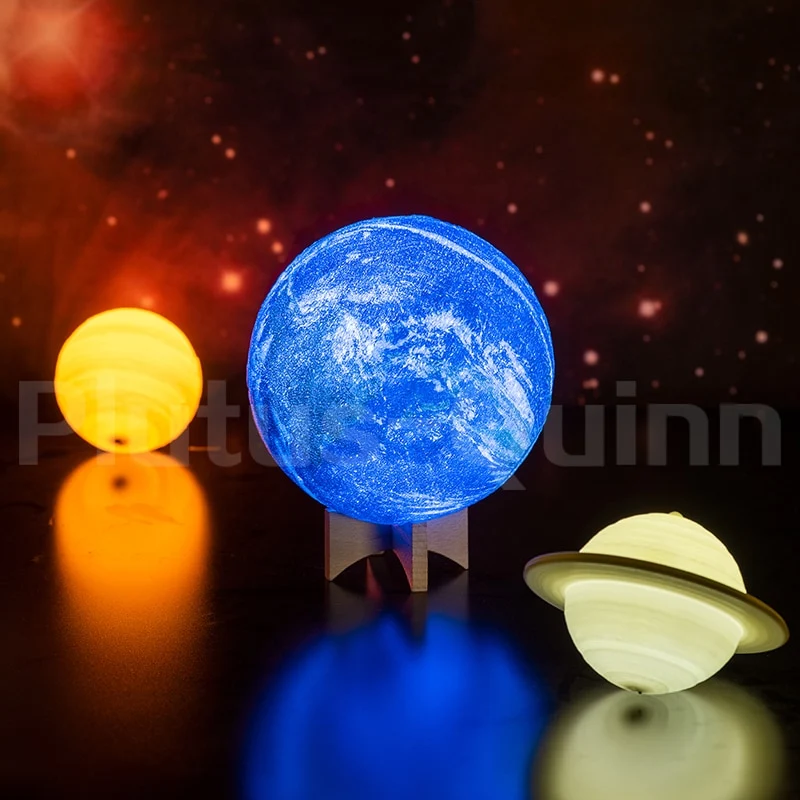 3D Erde Lampe, Nachtlicht, Nachtlampe, Tischlampe mit Farbwechsel 16 Farben