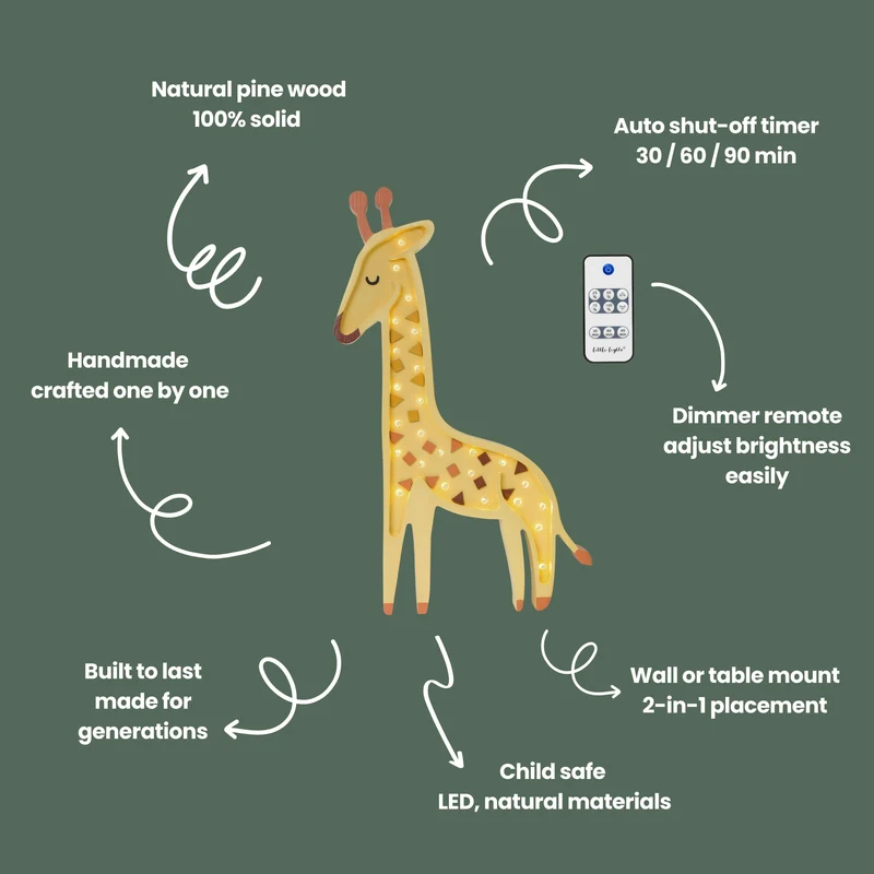 Little Lights Giraffe Night Light | African Yellow