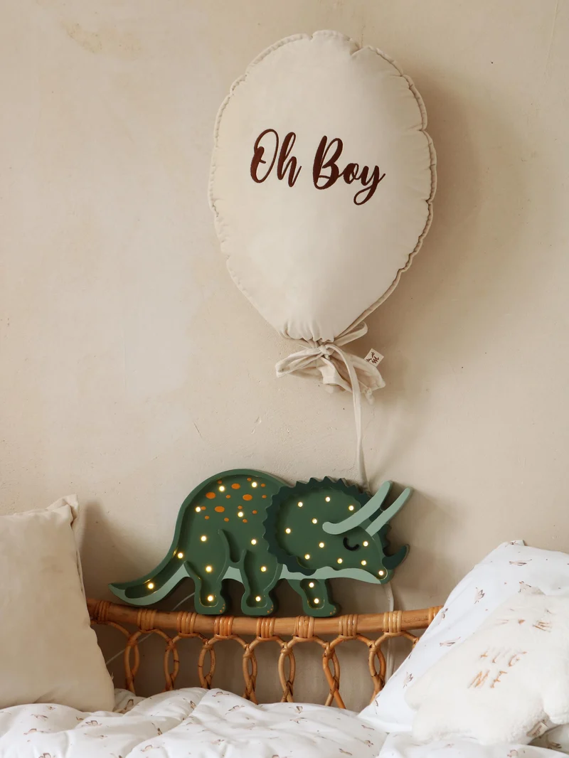 Little Lights Dino Triceratops Night Light | Military Green