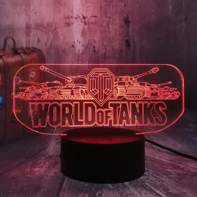 World of Tanks Lampe mit Farbwechsel und 3D Effekt
