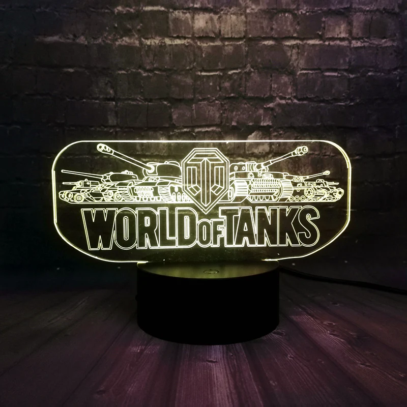 World of Tanks Lampe mit Farbwechsel und 3D Effekt