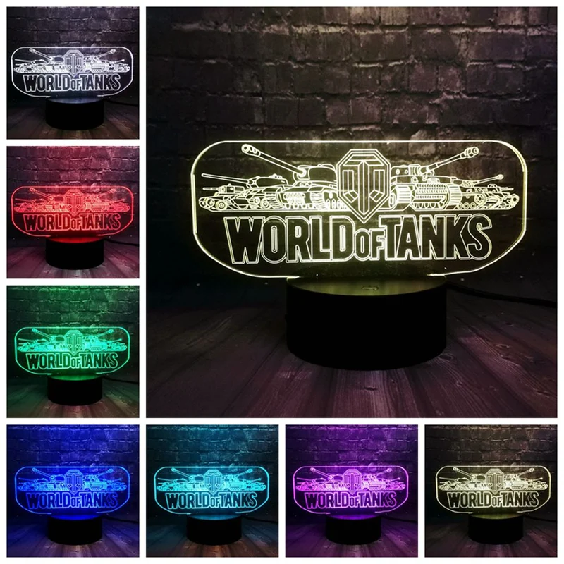 World of Tanks Lampe mit Farbwechsel und 3D Effekt