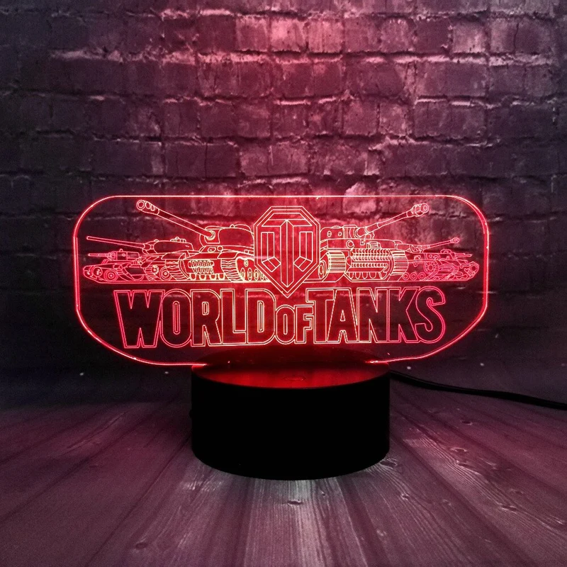 World of Tanks Lampe mit Farbwechsel und 3D Effekt