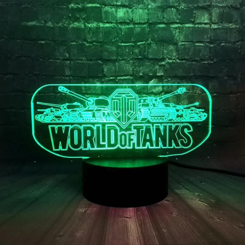 World of Tanks Lampe mit Farbwechsel und 3D Effekt