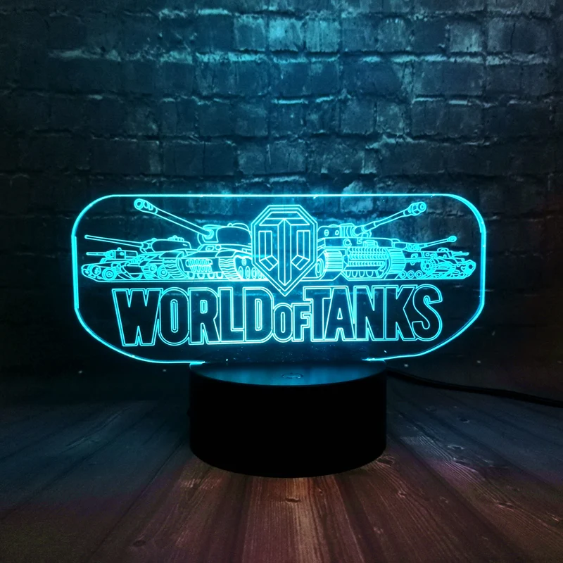 World of Tanks Lampe mit Farbwechsel und 3D Effekt