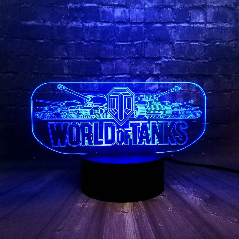 World of Tanks Lampe mit Farbwechsel und 3D Effekt