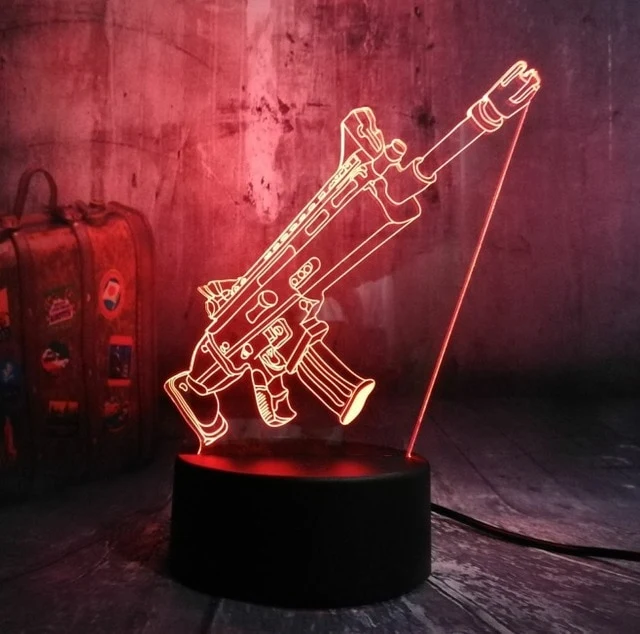 Battle Royale PUBG 3D Effekt Lampe mit Farbwechsel