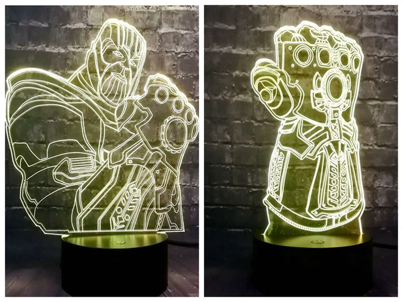Avengers Thanos 3D Super Lampe mit Farbwechsel Effekt