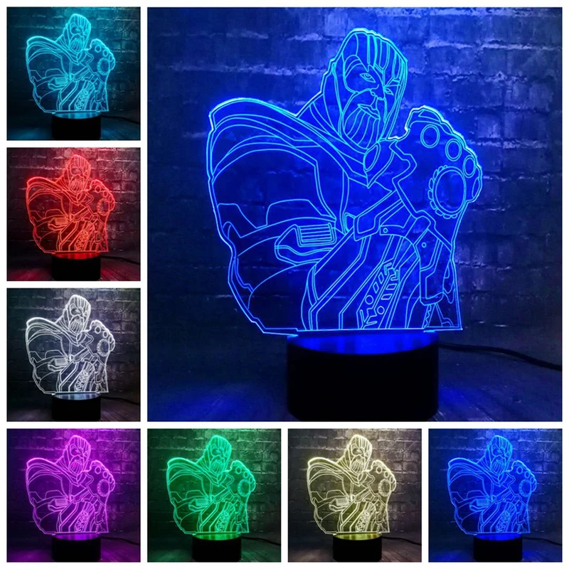 Avengers Thanos 3D Super Lampe mit Farbwechsel Effekt