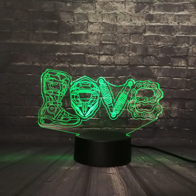 3D LED Lampe - Love - Farbwechsel - bis zu 7 Farben