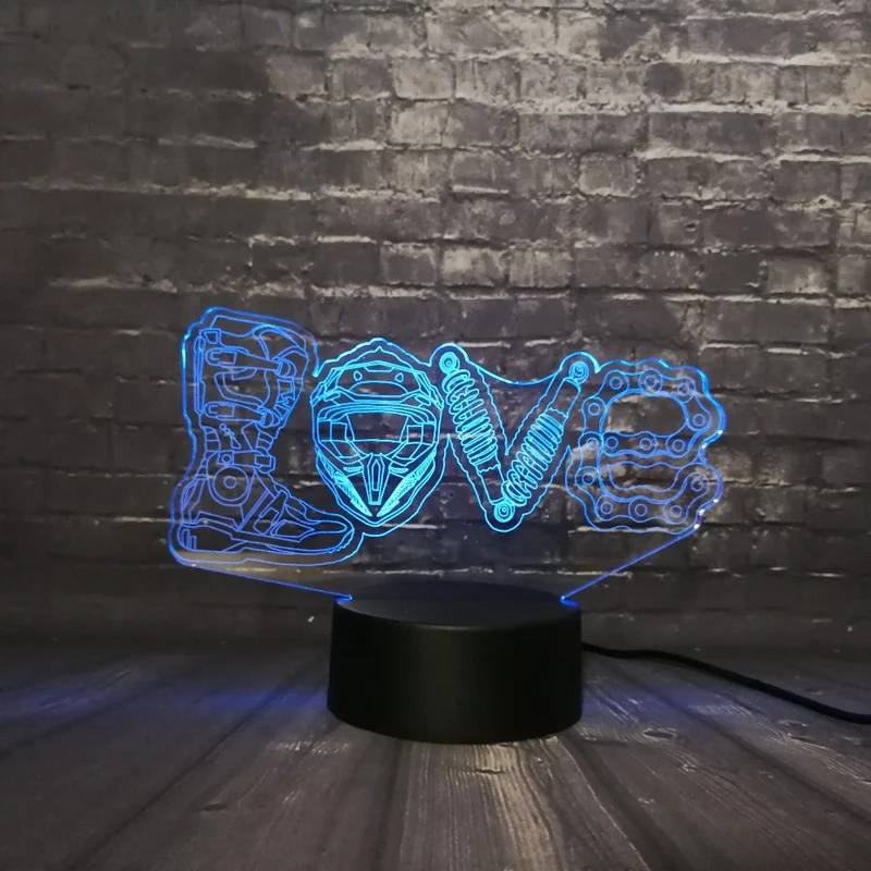 3D LED Lampe - Love - Farbwechsel - bis zu 7 Farben