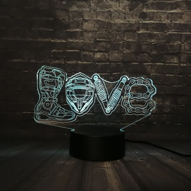 3D LED Lampe - Love - Farbwechsel - bis zu 7 Farben