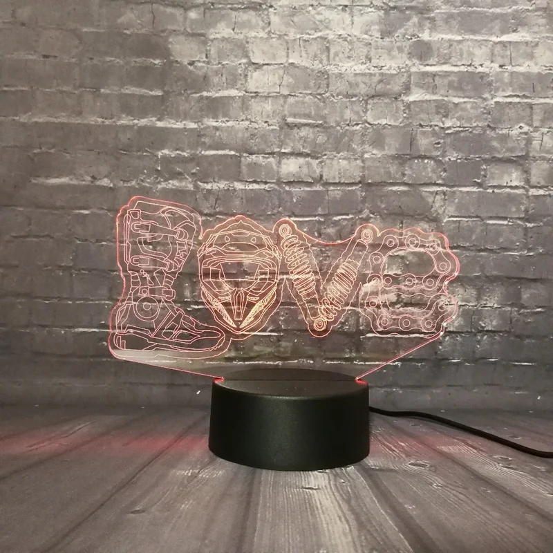 3D LED Lampe - Love - Farbwechsel - bis zu 7 Farben