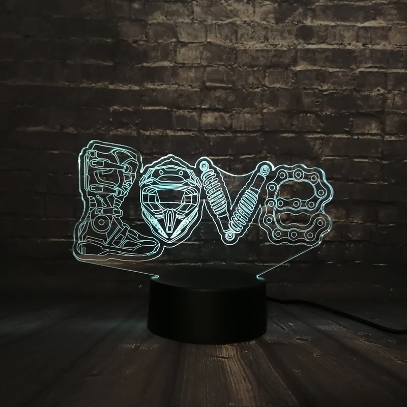 3D LED Lampe - Love - Farbwechsel - bis zu 7 Farben