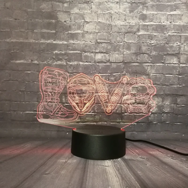 3D LED Lampe - Love - Farbwechsel - bis zu 7 Farben