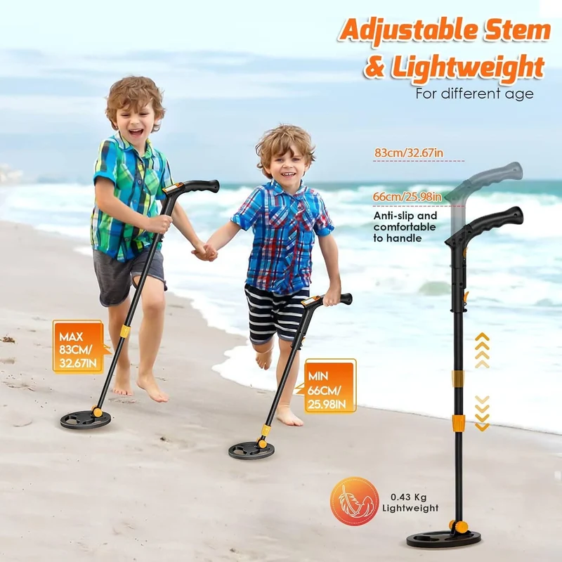 Profi Metalldetektor Set Kinder Wasserdicht LCD Schatzsuche mit Zubehör