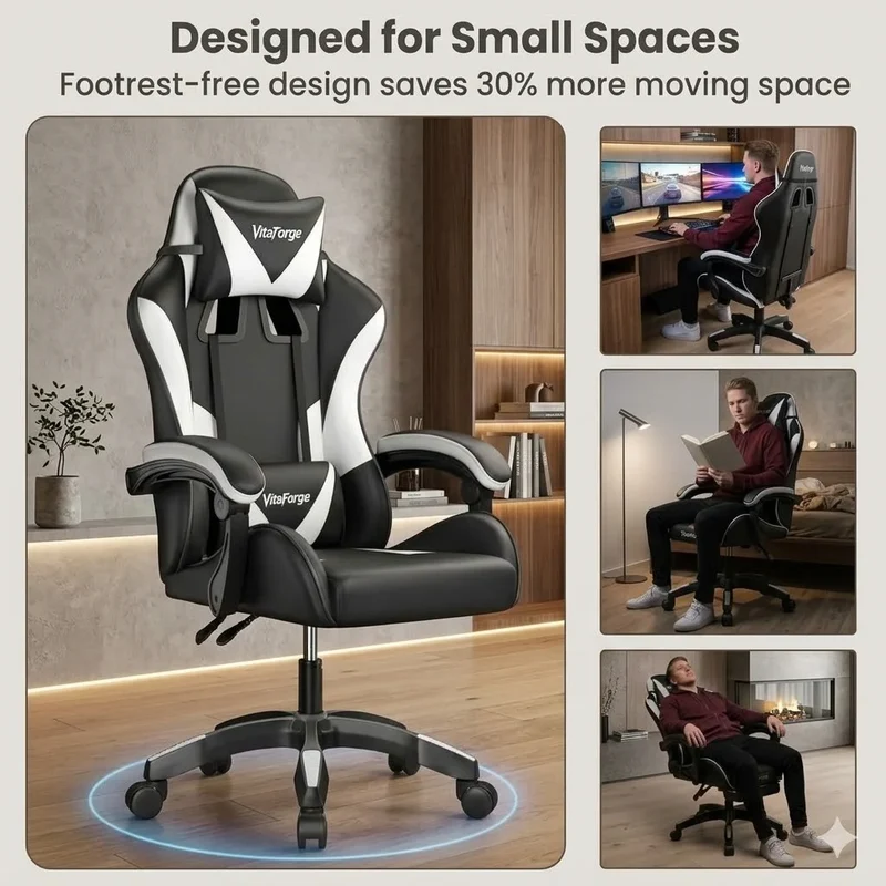 Gaming Stuhl ergonomisch Bürostuhl höhenverstellbar Drehstuhl 360°
