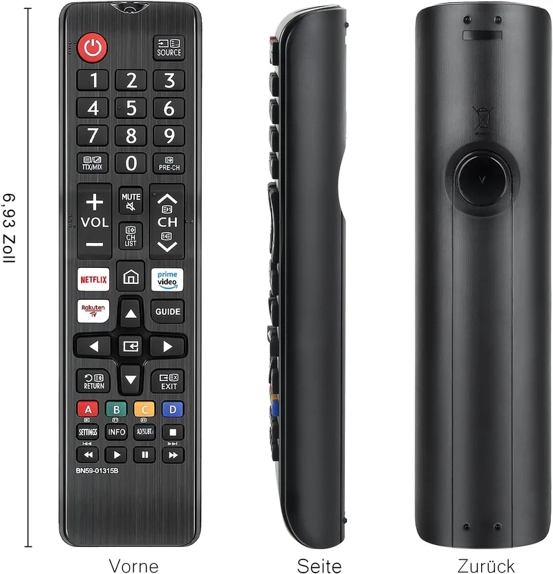 Universal Samsung Smart TV Fernbedienung BN59-01315B – Ersatz für AA59 & BN59 Modelle mit Netflix & Rakuten Taste