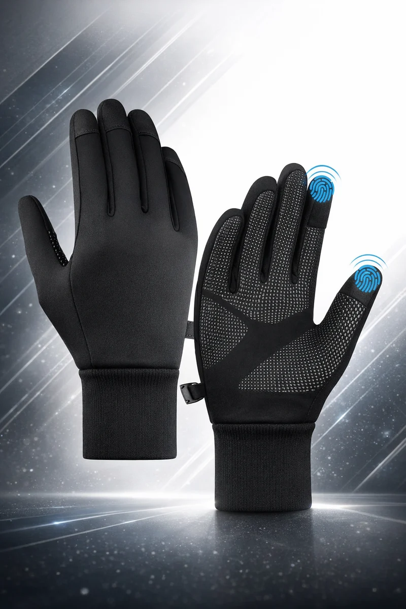 Winter Fahrradhandschuhe Touchscreen Thermo Winddicht Wasserabweisend Größe L