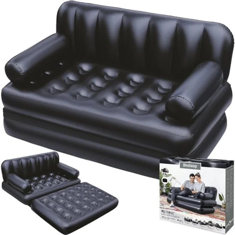 Bestway 75054 Luftbett 5in1 Sofa 188x152 – Aufblasbares Reisebett Camping Couch