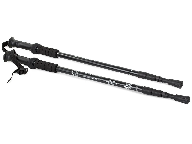 2x Nordic Walking Stöcke Teleskop 64-135 cm – Alu Antischock mit Korkgriff
