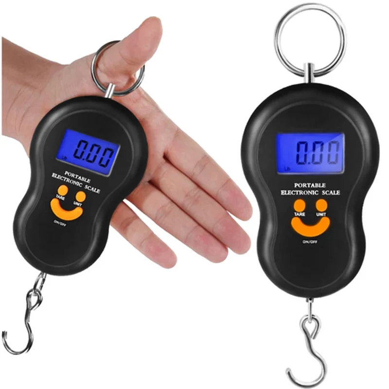 Digitale Hakenwaage 50kg Handwaage Kofferwaage LCD Display TARA Funktion